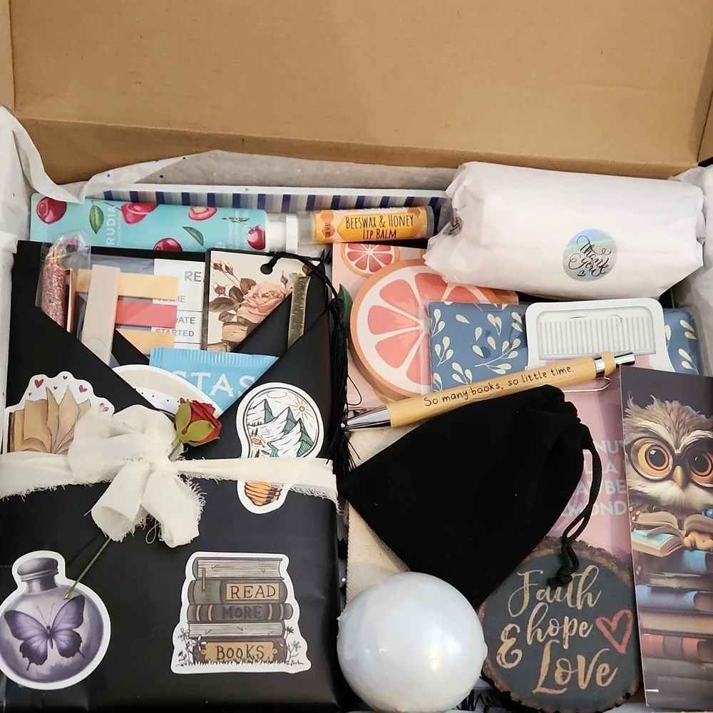 Blind Date with a Book Gift Box gift. Witchy Crystals Book Lovers Self Care
